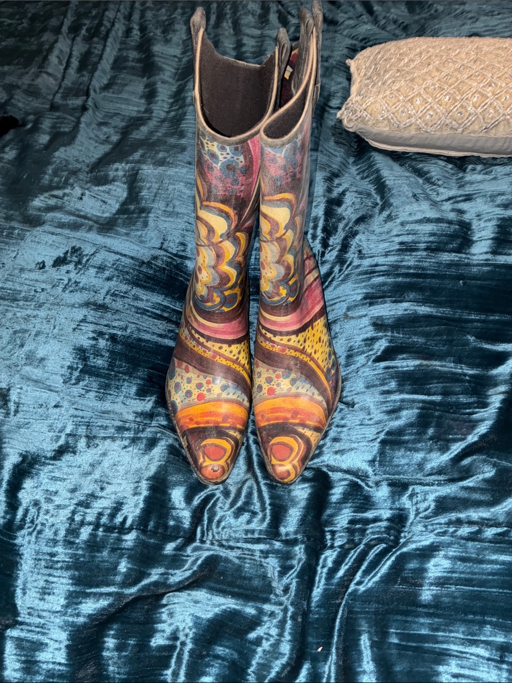 Women's Multicolor Cowboy rubber boots